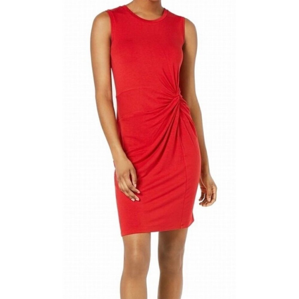 Maison Jules Sheath Sleeveless Causual Red Dress, Size Large 10